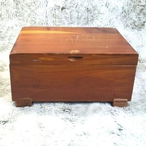 Vintage Handcrafted Wooden Box With Lid